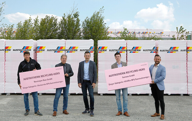 SANOOX und Neumayer Bau als Recycling-Heroes von Austrotherm ausgezeichnet